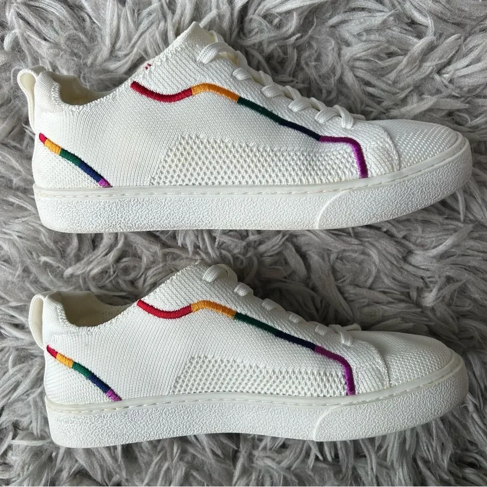 Vivaia Kama rainbow white lace up sneakers women’s shoe size 8 - Picture 8 of 11